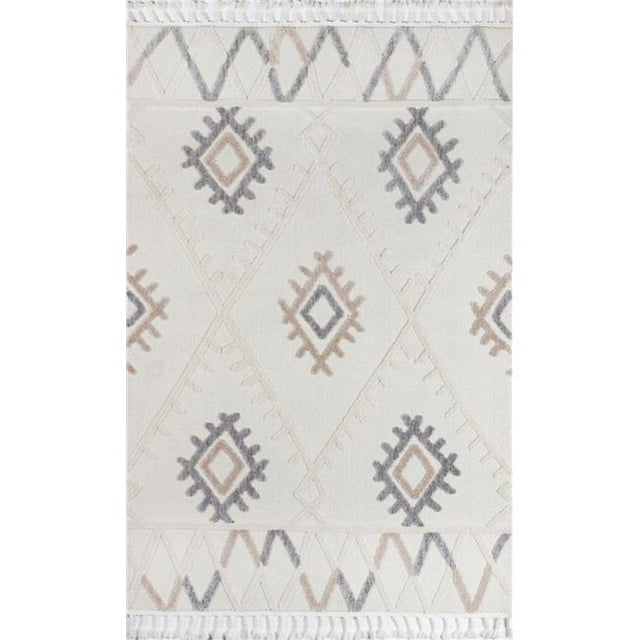 Momeni ODESSODE-4IVY5376 5 ft. 3 in. x 7 ft. 6 in. Odess-4 Rectangle Rug - Ivory