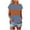Blue, variant on Uner 10$!Summer Plus Size Tops for Womens 2025 Fashion Casual Short Sleeve Round Neck Print Ladies Blouse
