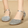 thumbnail image 2 of LUOGENLI Slippers Slippers for Girls Size 10-12 Toddler High Heels Girls High Heels High Heels for Girls Girls Slippers Size 5Y Slippers for Girls Size 13-1 Silver 34, 2 of 4