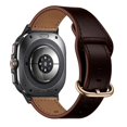 thumbnail image 3 of Lunvic Genuine Leather Watch Band for Galaxy Watch 9, Adjustable Replacement Strap with Stainless Steel Buckle and Quick Release Connectors, C, 3 of 4