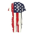 thumbnail image 4 of Guluxicc 2 Piece Women's Plus Size Matching Sets 4th of July V Neck T Shirts Slim Legging Shorts Casual Summer Loungewear, 4 of 6