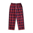 thumbnail image 7 of hotojiny Plaid Pajama Pants Men Fashion Wide Leg Lounge Sleep Pants Soft Drawstring Trousers with Pockets Streetwear S-3XL, 7 of 7