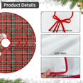 thumbnail image 3 of Christmas Tree Skirt Red Lattice Christmas Tree Decor Santa Claus Non-Slip Christmas Tree Skirt Christmas Tree Skirt with Presents Design Christmas Decorations for Home Office Holiday, 3 of 6