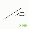 thumbnail image 2 of NavePoint 10 Inch Nylon UV Resistant Cable Wire Zip Tie 40 lbs - Black 400 Pack Lot Pcs Qty, 2 of 4