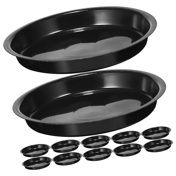 HOMEMAXS 16 Pcs Trays for Plants to Catch Water Round Plastic
