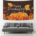 thumbnail image 2 of GZHJMY Tapestry Wall Hanging Thanksgiving Autumn Leaves Pumpkin Tapestry Decorative Tapestries Wall&nbsp;Blanket&nbsp;Bedding Tapestry for Bedroom Living Room Dorm 90"x60" Gift Decor, 2 of 7