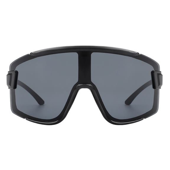 Outdoor Sports Sunglasses Oversized Shield Wrap Around Unisex UV 400 Black