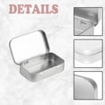thumbnail image 3 of 2 Piezas Caja de Almacenamiento PequeñA con Tapa Cajas de Hojalata PequeñAs Rectangulares Caja de Metal con Tapa Caja de Hojalata PequeñA para Almacenamiento en el Hogar Plata, 3 of 5