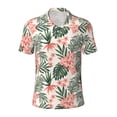thumbnail image 2 of Daiia Lilies Flowers Pattern Men’s Polo Shirts,Solid Deck Shirt,Classic Fit, Breathable Cotton Polo for Casual and Sport Wear-4X-Large, 2 of 7