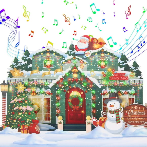 Tarjeta de felicitación XTF2015 de Navidad con pop up 3D y música