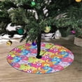 thumbnail image 2 of FMSHPON Monsters Pattern Xmas Christmas Tree Skirt Stand Mat for Holiday Party Decoration Indoor Outdoor 36 inches, 2 of 3