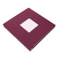 thumbnail image 1 of HONMEET Memory Book with Window Display Purple Linen Cover Photo Album Self Adhesive Pages for Wedding and Graduation, 1 of 7