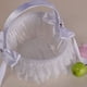 thumbnail image 5 of Ounissouiy Cesta de niña de las flores Bowknot Cesta de flores en forma de corazón Portador de pétalos de satén de encaje para la ceremonia de Kits de decoración para fiestas, 5 of 6
