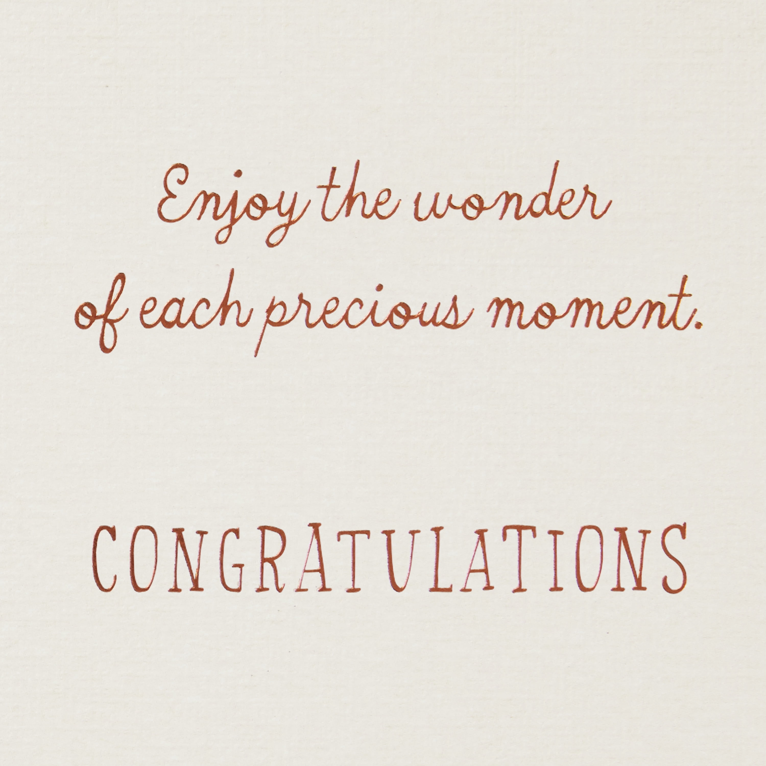 Hallmark New Baby Greeting Card (Enjoy Each Precious Moment)