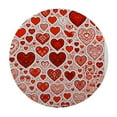 thumbnail image 2 of Nawypu  Dog Paw Print with Hearts Round Tablecloth, Fitted Round Table Cloth with Elastic Edge Wipeable Table Protector for Indoor Outdoor Party Picnic, 2 of 7