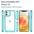 thumbnail image 2 of Feishell Clear Case for iPhone 12 6.1 inch,Shockproof Hybrid Soft TPU Bumper Anti-Scratch Hard Acrylic Back Transparent Slim Phone Case Cover for iPhone 12,Skyblue, 2 of 8
