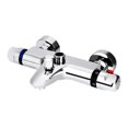 thumbnail image 2 of Thermostatic Chrome-plating Triple Water Faucet Tap for Shower Bathtub, 2 of 8