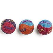 Colored Burlap Balls Cat Toy, Assorted