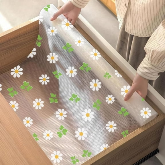 Shelf Liner for Kitchen Cabinets Non-Adhesive Drawer Liner Non-Slip Refrigerator Liner Waterproof Fridge Pad Cupboard Mat Easy Placemats, Ideal for Wire Pantry Bathroom, 17.7"X78.7"