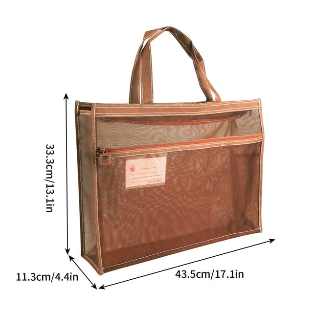 Storage and Organizationget Organized with Our Extra Large A3 Art Bag - the Mesh Zipper Case for All Your Needs Transparent Mesh Zipper Pouch for Easy Organization and Storage