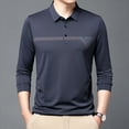 thumbnail image 4 of Men's Autumn New Triangle Print Polo Long Sleeve T-shirt, 4 of 6