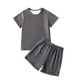 thumbnail image 1 of Sunnyoo Pyjama pour Garçons, Imprimé Dinosaure, Haut à Manches Courtes, Short, Tenue de Nuit, Tenue d'Intérieur, 1 of 6