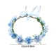 thumbnail image 3 of Corona de rosas | Accesorio para el cabello con flores artificiales y hojas verdes para festivales, fiestas, bodas y sesiones de fotos | Cinta ajustable, 3 of 6