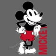 thumbnail image 2 of Girl's Mickey & Friends Mickey Mouse Vintage Lean Graphic Tee Black Small, 2 of 4