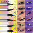 thumbnail image 3 of Shimmer Eyeliner UV Neon Gel Eyeliner Pencil Makeup, Rainbow Halloween Colorful Gel Eye Liner Pen Glow in Dark, Long Lasting Waterproof Eyeliners for, 3 of 5