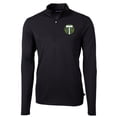 thumbnail image 2 of Men's-Cutter & Buck  Black Portland Timbers Big & Tall Virtue Eco Pique Recycled Quarter-Zip Top, 2 of 3