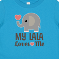 thumbnail image 4 of Inktastic My Lala Loves Me Grandkids Elephant Boys or Girls Baby T-Shirt, 4 of 5