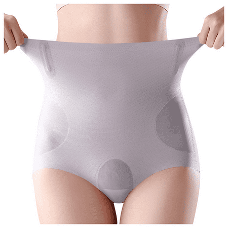 Meiodtion Underwear for Women Comfort Boyleg High Waisted Tummy Control Panty Sport Banded Waist Elastic Antimicrobial Protection Panties Light Blue XXL