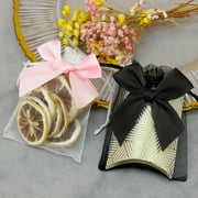 50pcs Sheer Organza Bags 3.9x4.7 Inches Jewelry Bags Candy Rose Drawstring Pouches Wedding Favor Gift Bags