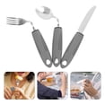 thumbnail image 1 of HEATSHAKING 1 Set Of Adaptive Eating Utensils Grey Stainless Steel For Elderly Tableware, 1 of 8