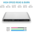 thumbnail image 3 of Blu-ray Player USB3.0 3D Slim Drive DVD Burner DVD+/-RW Reader Media Player for Laptops, 3 of 5