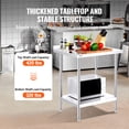 thumbnail image 3 of VEVOR Stainless Steel Work Table Commercial Kitchen Work Food Prep Table 24"x30", 3 of 9