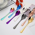 thumbnail image 2 of ENJOYW 1Pc Solid Stainless Steel Coffee Tea Cream Cocktail Stirring Spoon Cutlery Spoon, 2 of 7