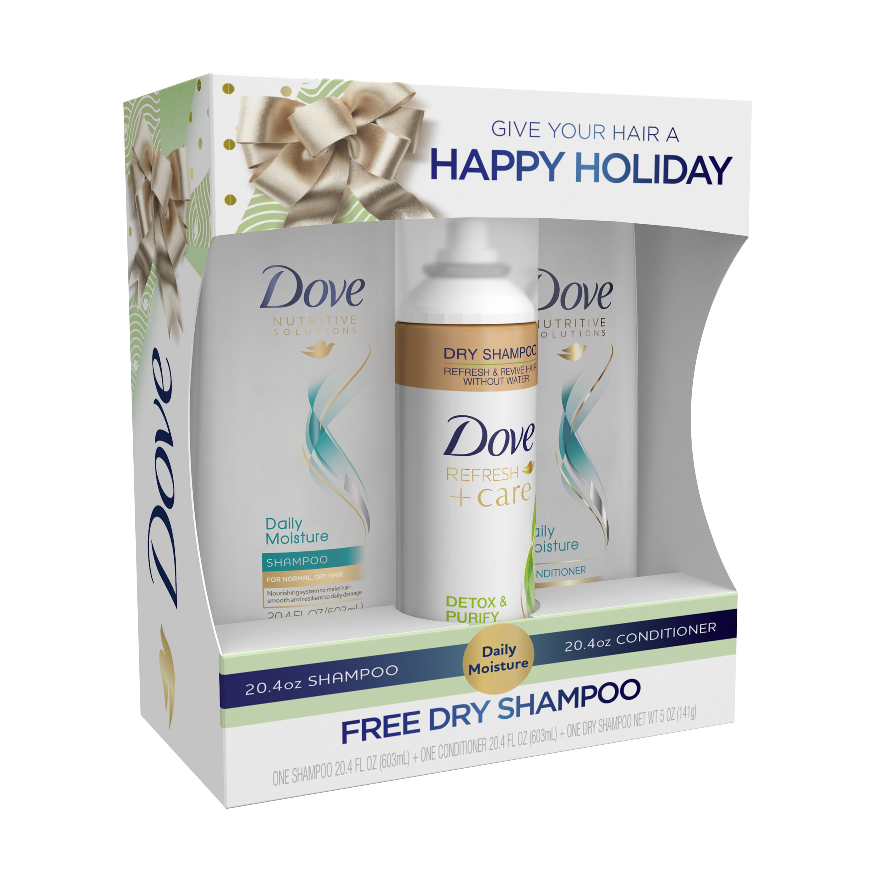 Daily Moisture Shampoo, & Dry Shampoo Holiday Gift Set -