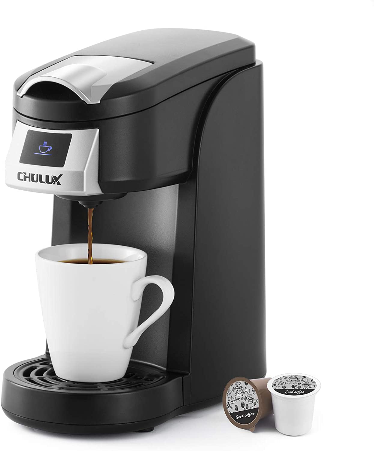 CHULUX Upgrade Single Serve Coffee Maker, 12oz Fast Brewing 