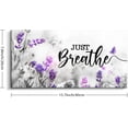 thumbnail image 7 of Creoate Just Breathe Bedroom Wall Art, Purple Lavender Picture with Inspirational Quotes Canvas Print Artwork for Home Decoration, 7 of 7