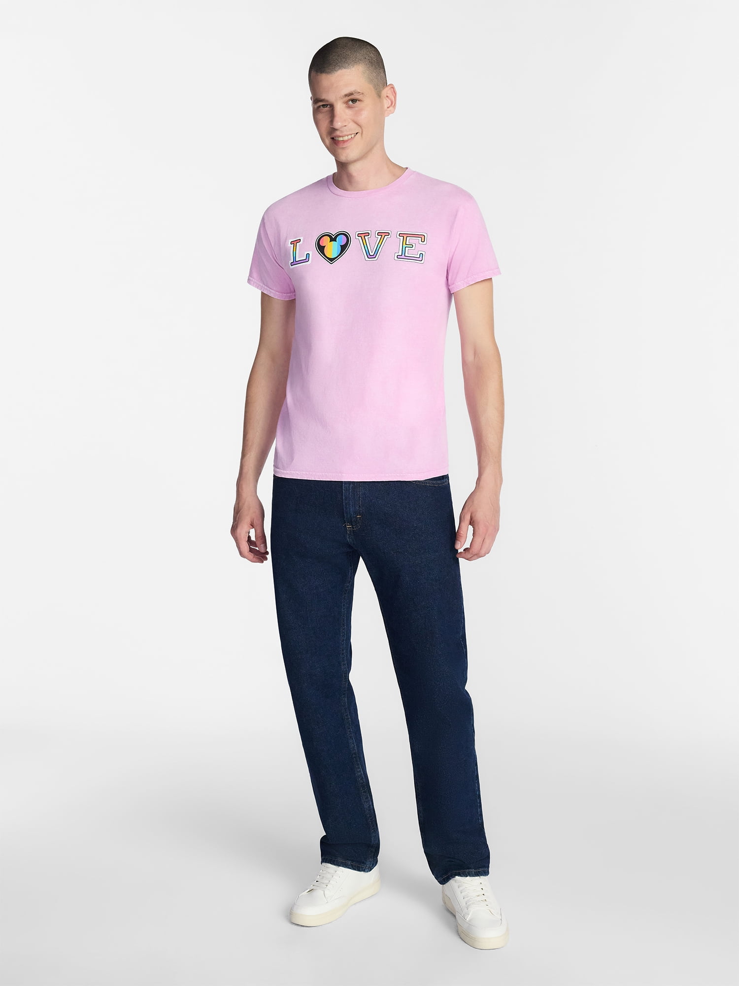 Disney Mickey Mouse Live and Love Men's and Big Men's Tie Dye Tee, Men's Sizes S-3XL