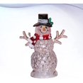thumbnail image 3 of LED Light Up Snowman Mini Lighted Christmas Acrylic Snowman Figurines Color Changing Snowman Lamp Desktop Ornament for Home Xmas Party Decoration (Random Style), 3 of 5