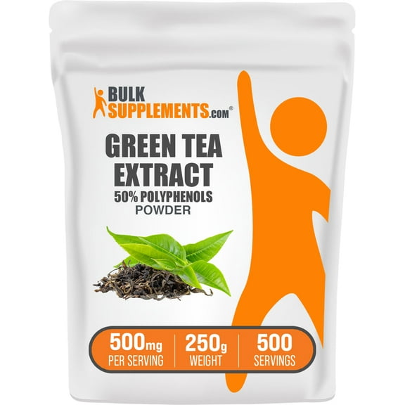 BulkSupplements Green Tea Extract (50% Polyphenols) Powder - 500mg per Serving - 250 Grams (8.8 oz) - 500 Servings