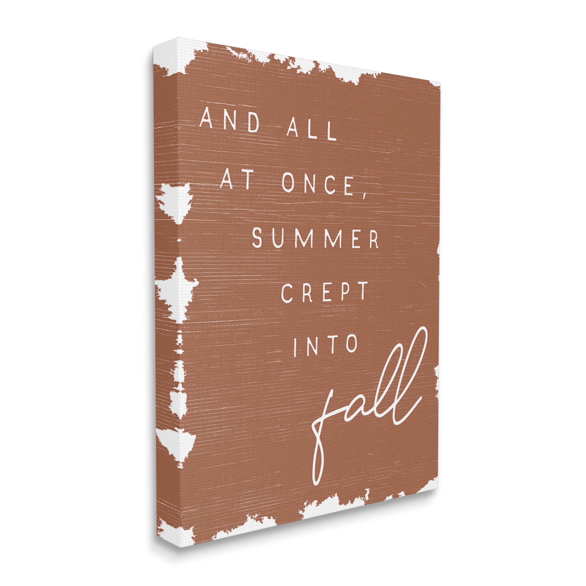 Stupell Industries At Once Summer Into Fall Phrase Orange Pattern, 24 x 30,Design by Daphne Polselli