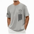 thumbnail image 4 of TOWED22 Men's Patriotic Shirts Distressed American Flag Workout Gym Muscle T-Shirts Grey,XXL, 4 of 4