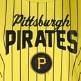 thumbnail image 6 of Women's-New Era  Gold Pittsburgh Pirates City Connect Multiplier Pinstripe Cropped T-Shirt, 6 of 6