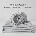 thumbnail image 5 of MR&HM Bedding King Size Sheet Set 4 Pcs, Super Soft Brushed Microfiber King Sheets, Cozy Bed Sheets for All Seasons (King Size, Light Grey), 5 of 9