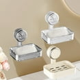 thumbnail image 1 of Jabonera de Pared con Ventosa | Jabonera Sin Perforaciones | Jabonera de Pared para Baño | Plástico Beige | Medidas: 13,6 X 12,1 X 10,7 Cm | Sistema de Drenaje | 1 Unidad | Almacenamiento Doméstico, 1 of 6