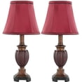 thumbnail image 3 of Safavieh Polyresin Mini Table Lamp with Red Bell Shade (Set of 2), 3 of 6