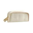 thumbnail image 1 of Zipper Pencil Pouch Compact Stationery Organizer Large Capacity Pen Bag for Teen White, 1 of 9
